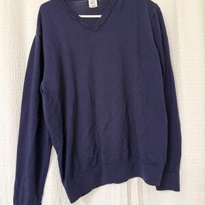 GAP Men's Deep Blue V-Neck Sweater